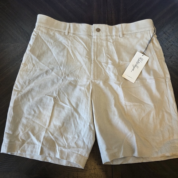 Walter Hagen Other - Men's Walter Hagen Clubhouse Khaki Linen Shorts Size 36 Golf Outdoor Active